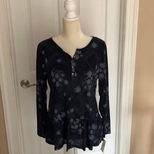 Style & Co navy top, women’s M NWT